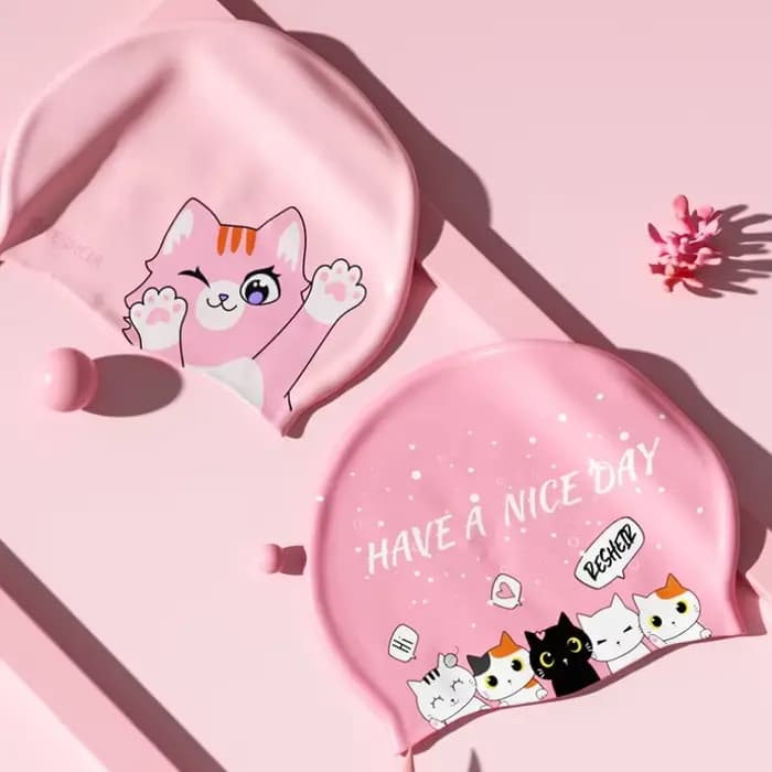 Bonnets de bain de dessin animé, imperméables, imprimés, mignons, pour enfants, garçons et filles, Protection des oreilles, accessoires de piscine