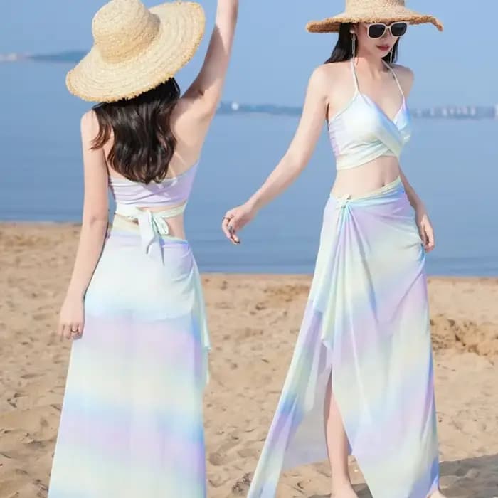 Ensemble bikini trois pièces pour femme