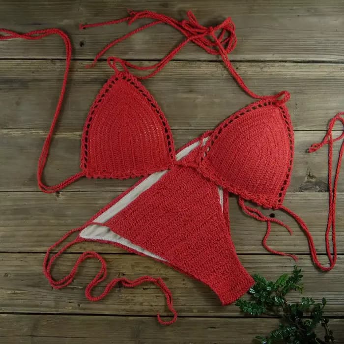 Maillots de bain pour femmes, maillot de bain push-up, ensembles de bikinis au crochet faits à la main, shorts de bain avec doublure