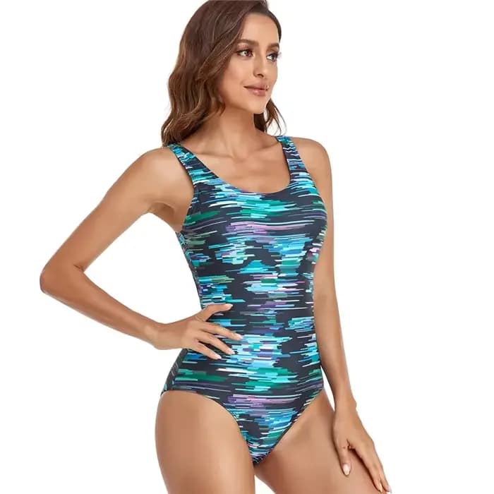 TUNIControl-Maillot de bain vintage une pièce pour femme