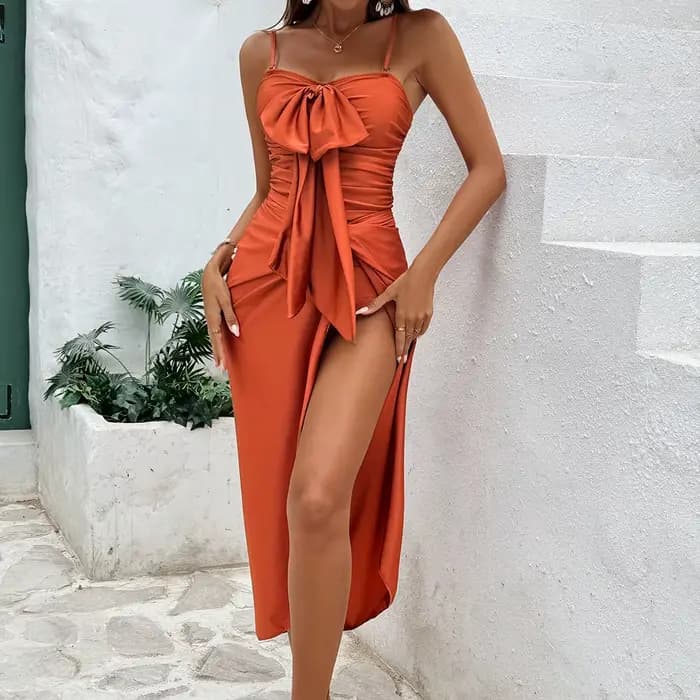 Nouveau Maillot de Bain Une Pièce Asymétrique à Nœud Papillon 2026 pour Femme, Imprimé Floral Tropical, Idéal Plage et Été