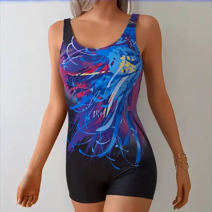 Maillot de bain de course compétitif pour femmes, édition personnalisée, imprimé, une pièce, maillot de bain conservateur, Monokini sportif