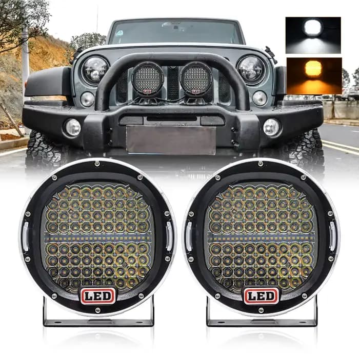 Projecteur de travail pour camion, accessoires de véhicule tout-terrain, LED pour voiture, conduite diurne, moto, vélo, éclairage étanche