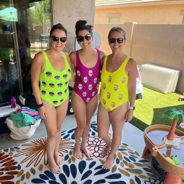Bachelorette maillot de bain Photo personnalisée visage maillots
