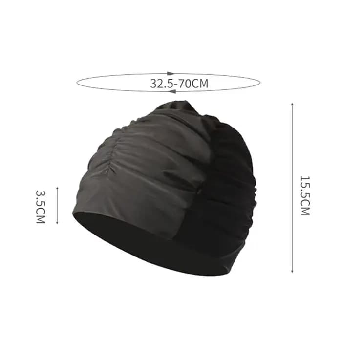 Bonnet de bain unisexe pour femmes et filles aux cheveux longs, extensible, taille unique, en nylon élastique, style turban, pour piscine et sport