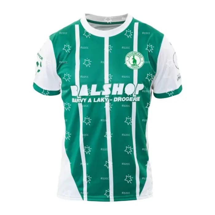 Maillot de football domicile Bohemians Prague 25-26, ensemble d'entraînement, T-shirt de sport d'été pour homme, vêtements pour enfant, T-shirt, maillot de cyclisme pour femme
