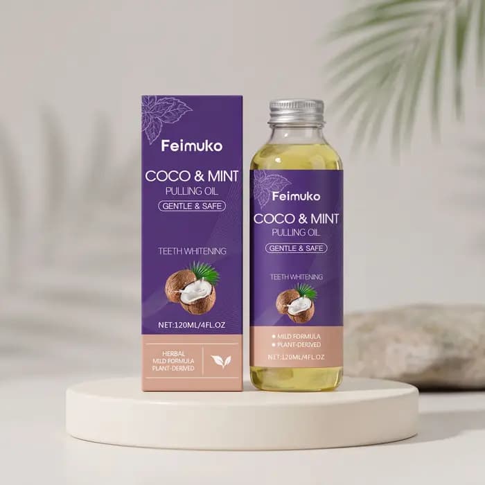 Bain de bouche à l'huile de coco et menthe, élimine les résidus buccaux, élimine les odeurs buccales, haleine fraîche longue durée, bain de bouche non irritant