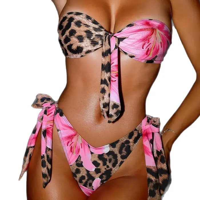 Bikinis léopard maillot de bain femmes pansement vêtements