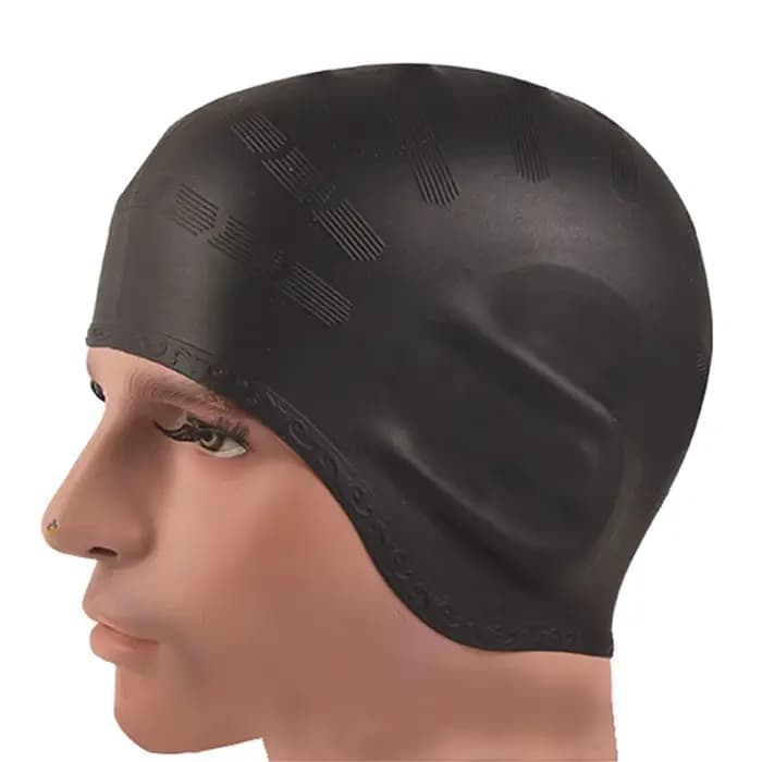 Bonnets de bain imperméables pour hommes et femmes, cheveux longs, protection des oreilles, chapeau de plongée en Silicone