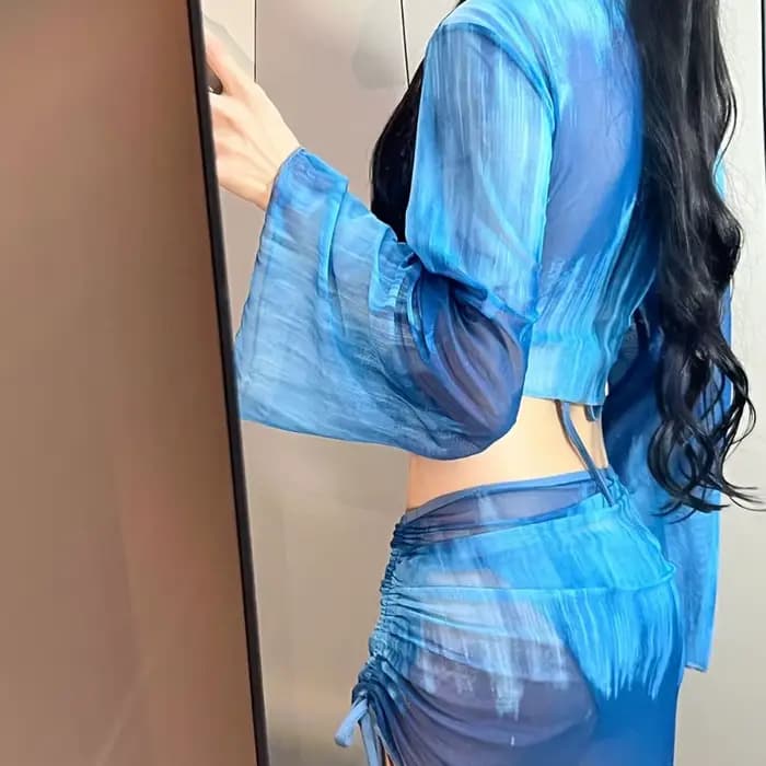 Maillot de bain 4 pièces en maille