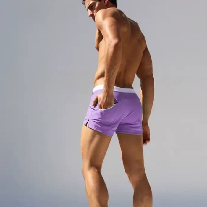 Maillot de bain d'été pour hommes, coupe cintrée, pour garçons, Boxer, short, maillot de bain, vêtements de plage