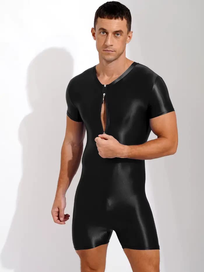 Maillot de bain une pièce brillant pour hommes