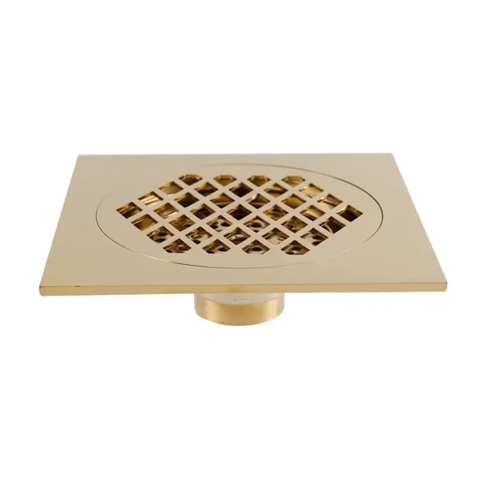 Siphon de sol carré en laiton, salle de douche, déchets, antique, brossé, or rose, noir, bronze, bronze rouge, 15x15cm