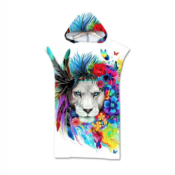 Serviette de plage de bain avec capuche