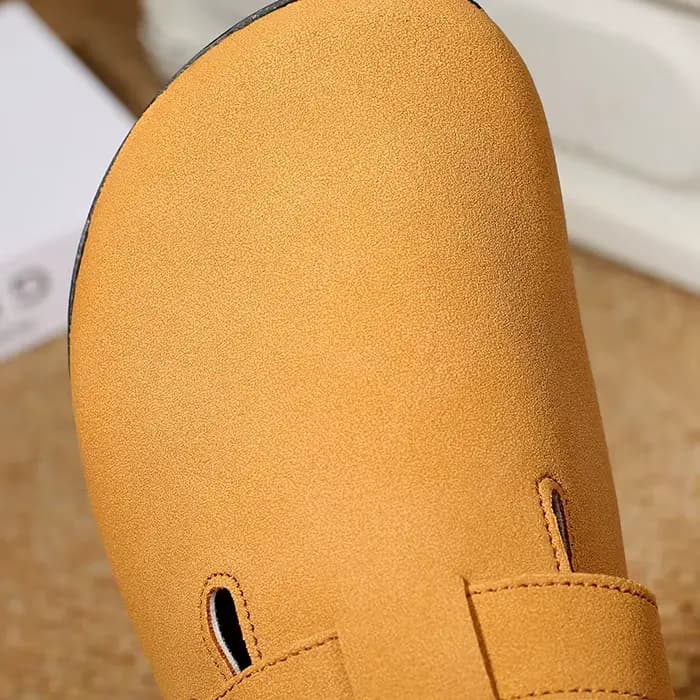 Mules décontractées à enfiler de couleur unie pour hommes, semelle souple confortable antidérapante et durable, conception à bout rond, tige en tissu confortable, semelle en PVC, fermeture à enfiler, 