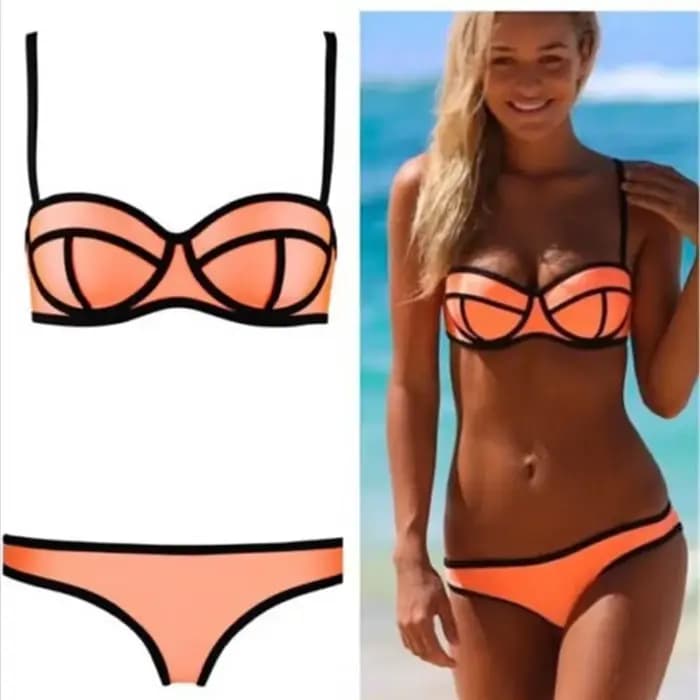 Sexy Multi-Color Zipper Bikini Swimsuit Women's Fashionable Swimwear Trendy Trending Summer Of The Season