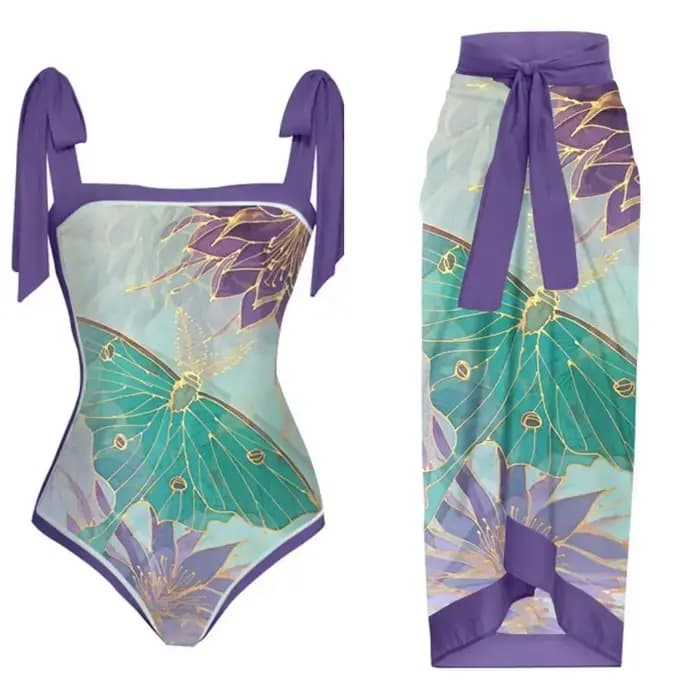Maillot de bain brésilien deux pièces, imprimé floral, élégant, à lacets, culotte taille haute, moulant, sexy, dos nu, à volants, bikini, ensemble pour la plage, 2024