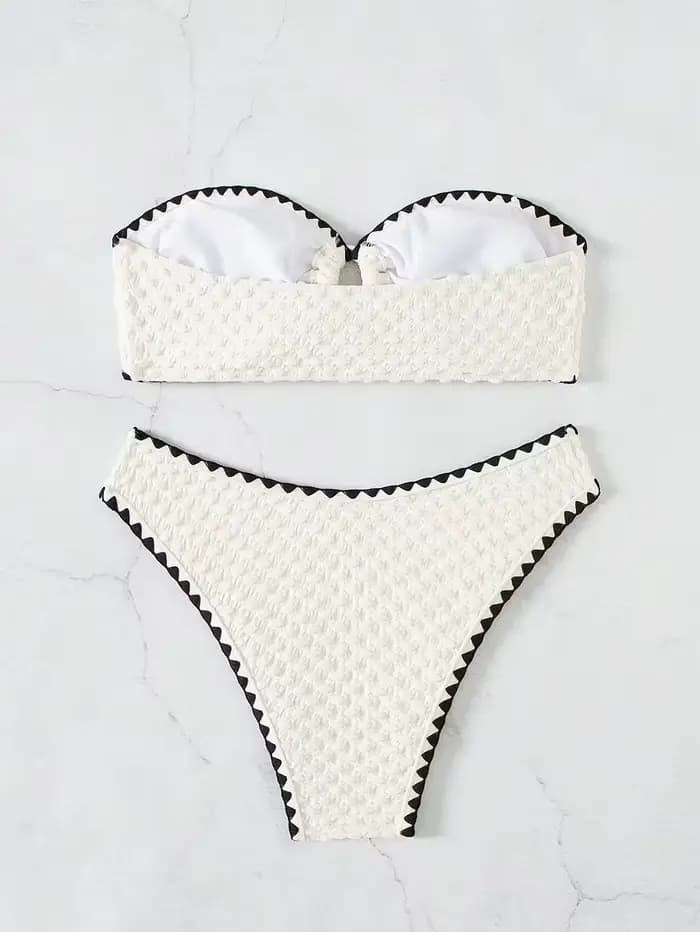 Maillots de bain blanc 2 pièces maillot