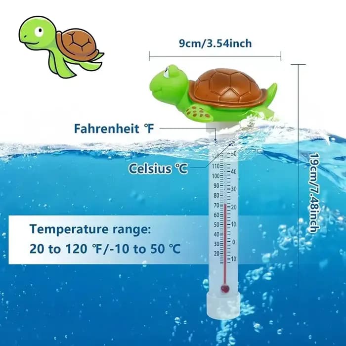 Nouveau thermomètre de piscine tortue