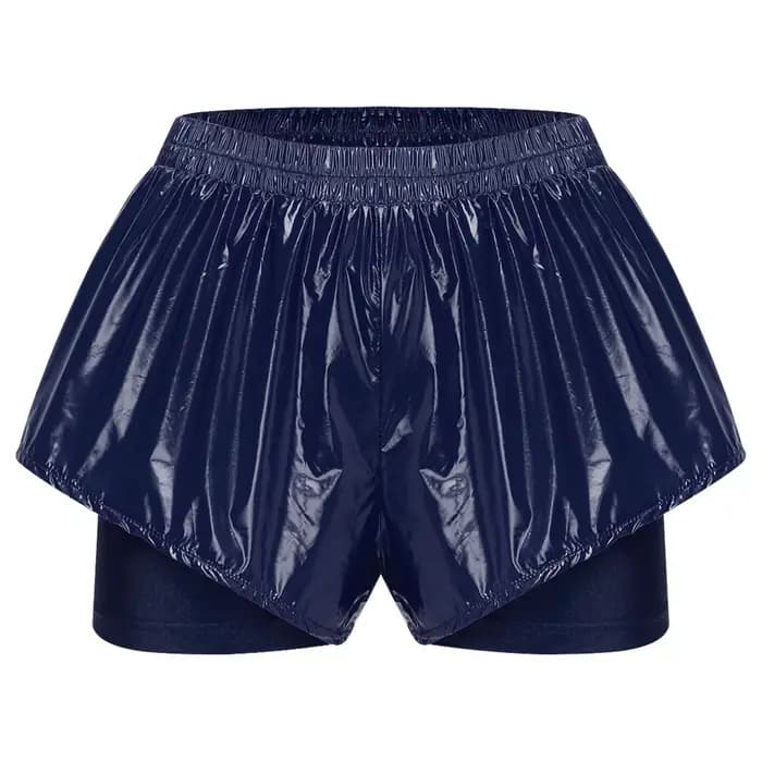 Shorts de natation brillants à double couche pour femmes, imperméables, avec short de sécurité respirant intégré, bas de sport