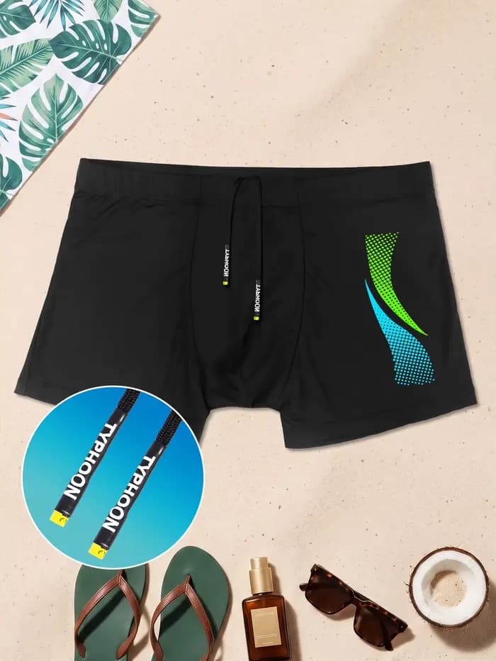 Shorts de bain à motifs sportifs pour hommes