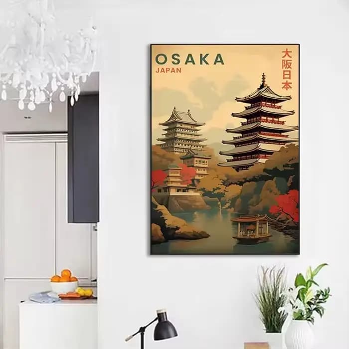 Affiche de voyage japonaise imprimée pour salon, décoration de maison, villes japonaises, monuments de paysage de Tokyo, peinture sur toile, cadeau d'art mural