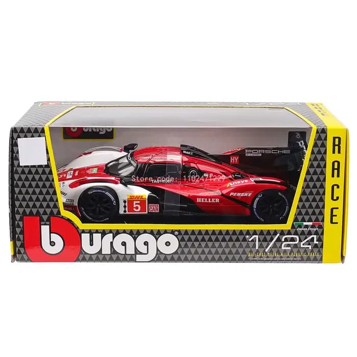 Bburago 1:24 Porsche 963 24 alliage voiture de course alliage de luxe moulé sous pression modèle de voiture jouet Collection cadeau plusieurs styles au choix