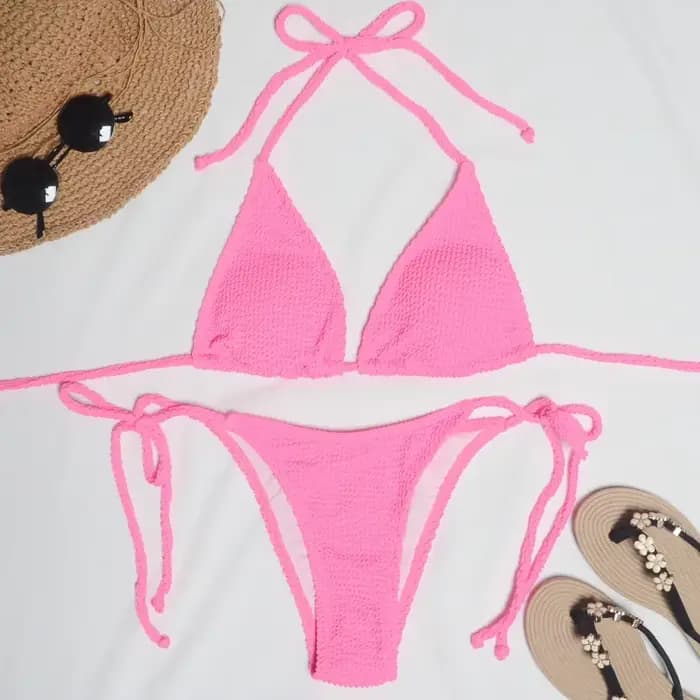 Maillot de bain sexy pour femmes, ensemble deux pièces, soutien-gorge push up, micro, culotte tanga, style brésilien, tenue de plage, 2022