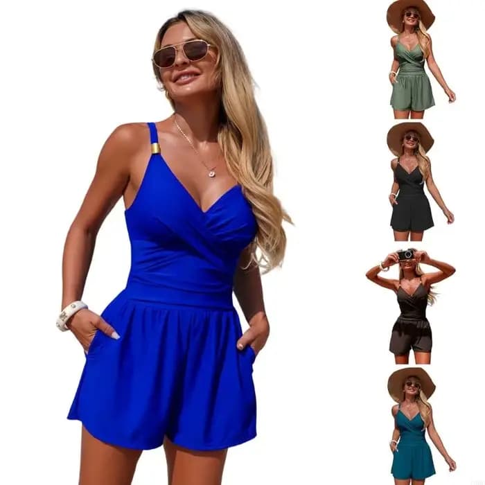Maillot de bain conservateur pour femmes, maillot de bain modeste, short long décontracté, design athlétique, tissu à séchage rapide