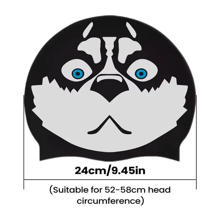 Bonnet de bain créatif en silicone pour chien, amusant et antidérapant, pour piscine