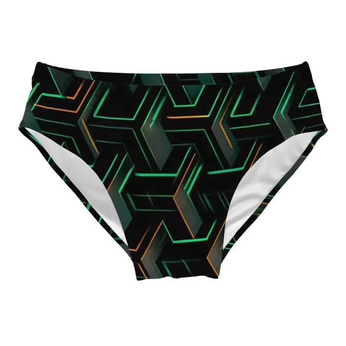 Maillot de bain géométrique pour hommes, à séchage rapide, respirant, antidérapant, maillot de bain triangulaire, pour sports aquatiques, surf, fitness, maillot de bain original