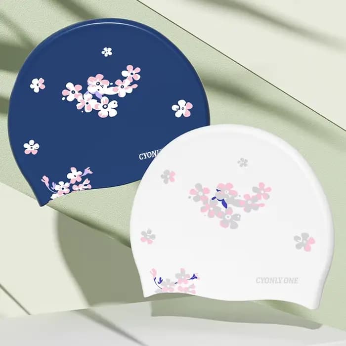 Bonnet de bain élégant en silicone pour femme – Conception confortable, durable et protectrice des cheveux