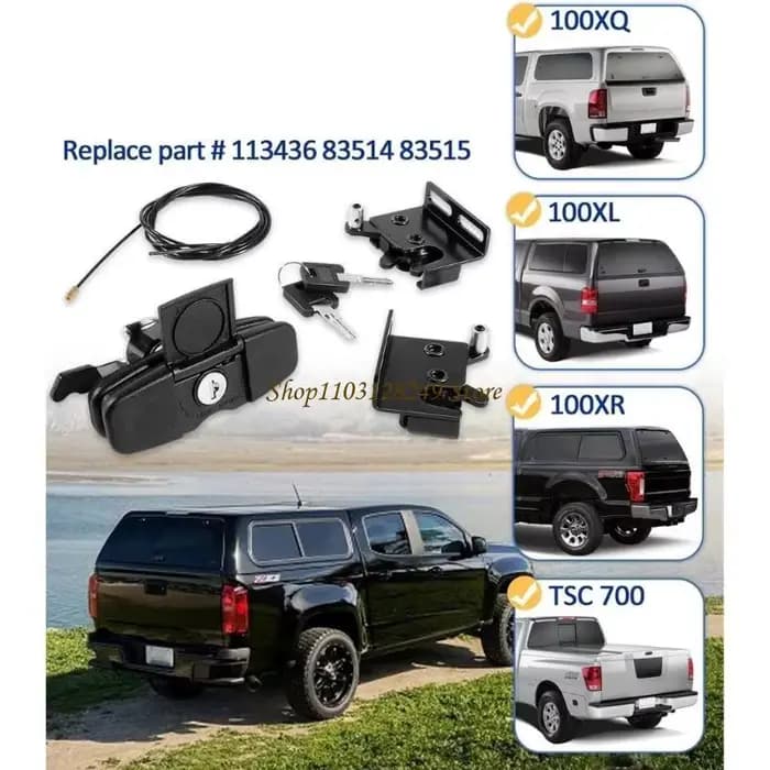 Accessoires de modification de camion pour 100XQ 100XL 100XR : Ensemble de poignées torsadées avec capuchons de camion, loquets torsadés et câble 113436 83514