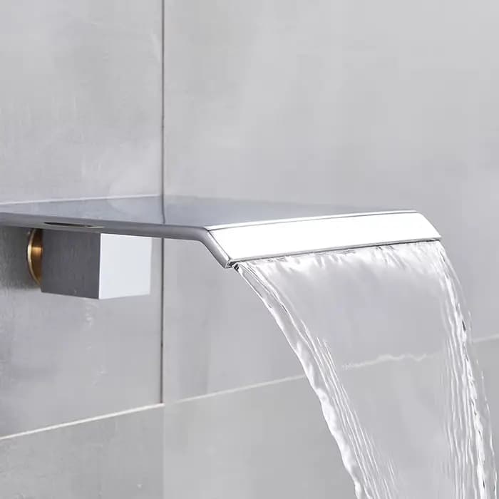 Robinet de salle de bains, robinets de baignoire, Chrome poli mur de douche, bec de sortie accessoire, pièce de rechange, livraison gratuite