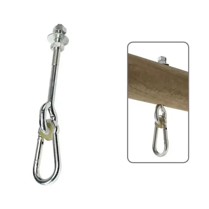 Crochet de balançoire pour enfants, Kit de suspension de balançoire pour parc d'attractions, hamac de Yoga aérien, verrouillage de sécurité, montage au plafond, accessoires de bricolage