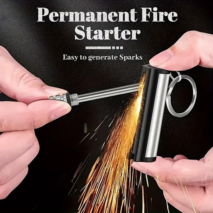 Briquet assorti en métal de silex, briquet de survie d'urgence portable pour camping en plein air, peut éclairer 10 000 fois, paquet de 1 à 5