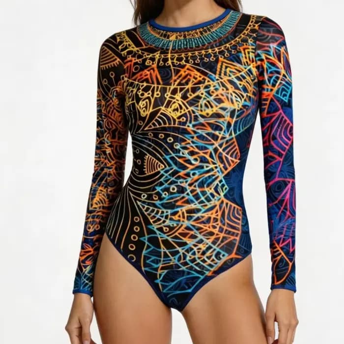 Maillot de bain une pièce 2025 avec bonnets intégrés et tissu maillé anti-UV