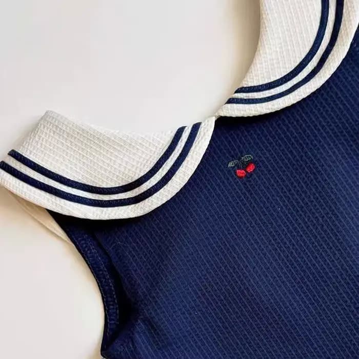 Maillot de bain une pièce pour bébés filles, nouvelle collection 2026, maillot de bain d'été bleu marine pour enfants