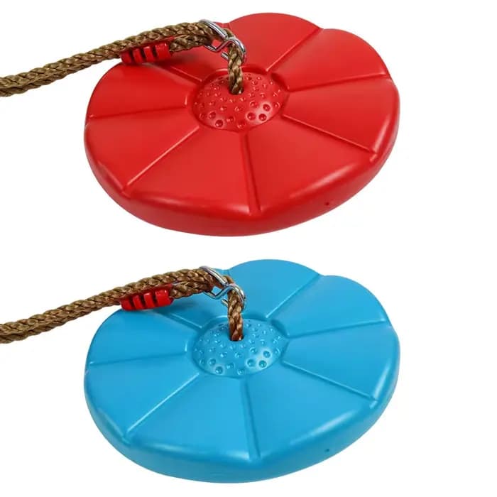 Balançoire à disque pour enfants, Sports d'intérieur et d'extérieur, rouge et bleu, pétale octogonal épais, jouets suspendus, chaise à bascule
