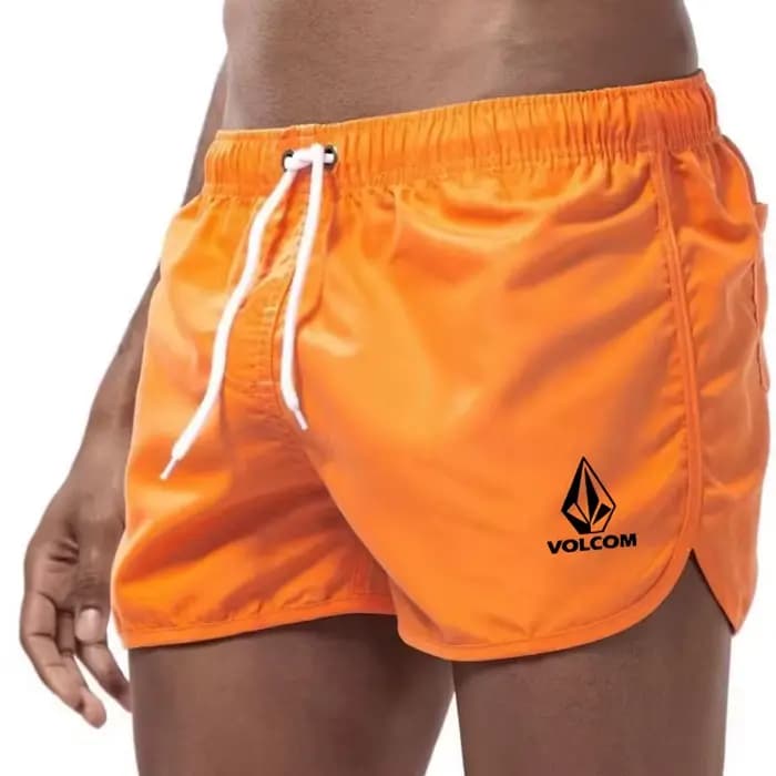 Maillot de bain court respirant et confortable pour hommes, avec cordon de serrage et poche, pour le surf, la plage et les activités estivales