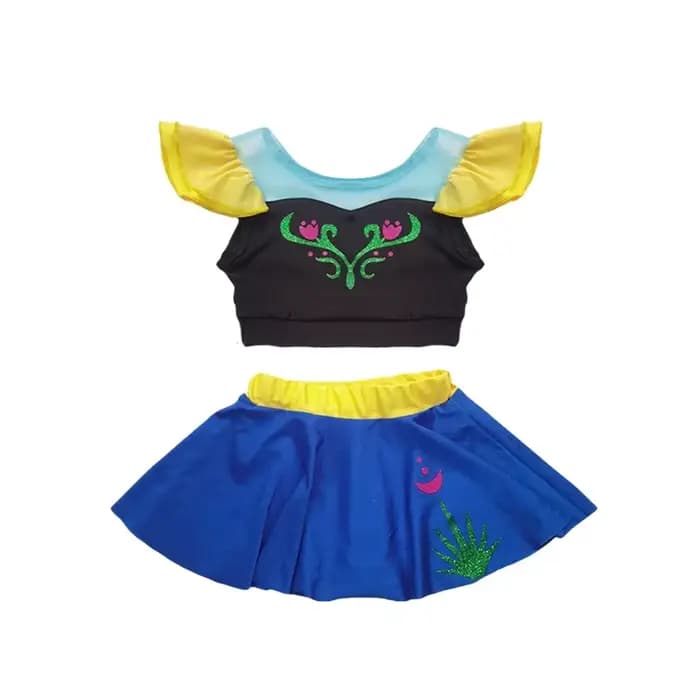Maillot de bain princesse des contes de fées pour filles, Elsa Anna, Blanche-Neige, Belle, pour enfants de 2 à 8 ans, avec jupe