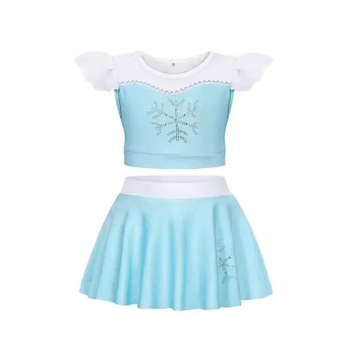 Maillot de bain deux pièces pour filles 2026, motif Anna Elsa, combinaison de princesse, maillot de bain pour enfants, bikini, vêtements de plage