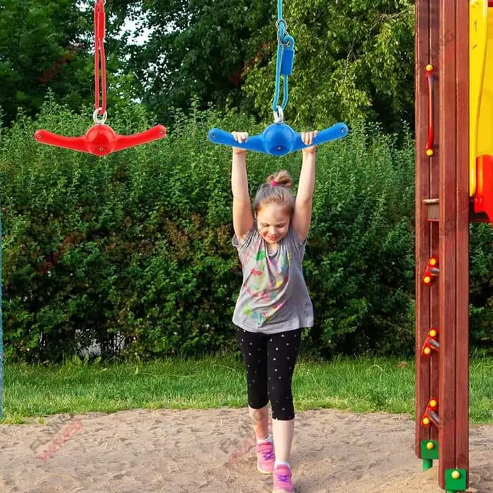 Balançoire Twister pour enfants 360 °   Balançoire à poignée rotative réglable pour aire de jeux, arrière-cour, accessoires d'entraînement Ninja Slackline, fixation de balançoire