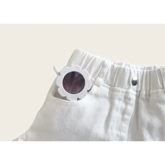 Shorts en jean pour filles, été 2026, 1-7 ans, jeans courts pour enfants, couleur unie, vêtements confortables et tendance, style coréen