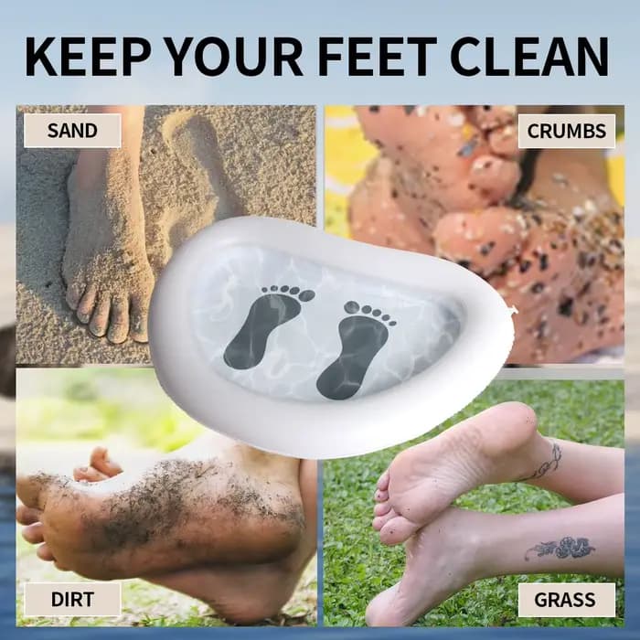 Bassin gonflable pour les pieds, idéal pour la plage (élimine la sable), baignoire de trempage pour l'escalier d'entrée de piscine, pour nettoyer les pieds avant la piscine.
