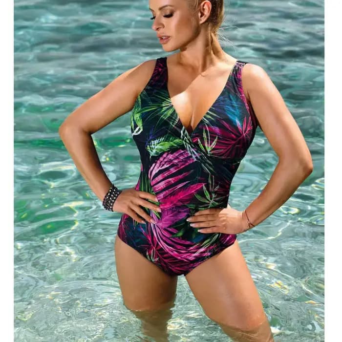 Maillot de bain une pièce imprimé, slim, grande taille, fermé, pour femmes, piscine, plage, baigneur