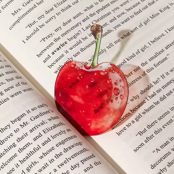 Marque-page Fruits Simulés Mignon et Créatif, Papeterie pour Étudiants, Bureau, Collection de Livres, Cadeau d'Anniversaire, Décoration de Bureau
