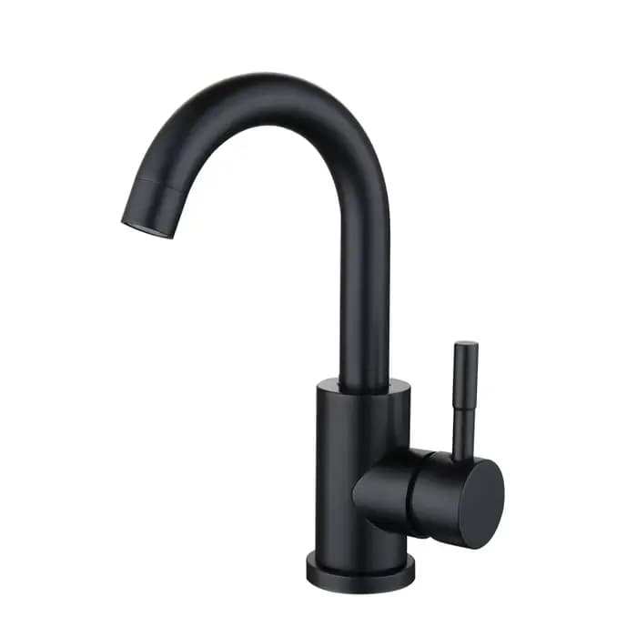 Robinets de lavabo de salle de bains, robinets d'évier noirs, mélangeur d'eau chaude et froide, grue blanche montée sur le pont 360 °   Robinets d'eau universels rotatifs