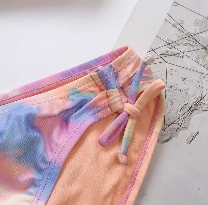 Maillot de bain deux pièces pour filles, bikini, bandage, imprimé, pour l'été