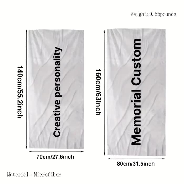 Serviette de plage de bain avec Photo personnalisée 3D